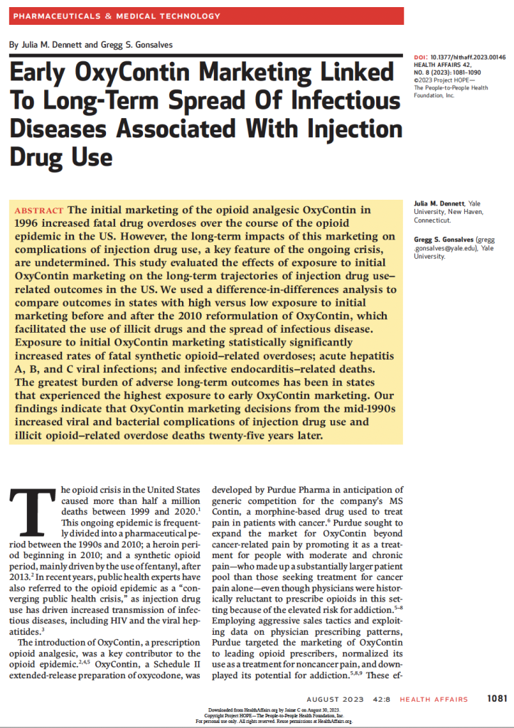 Early OxyContin Marketing - Academic Article