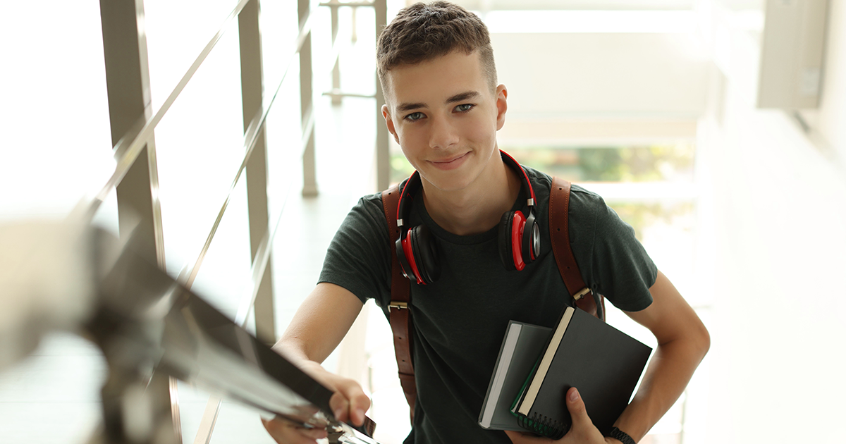 Teen smiling and Goal setting for teens.