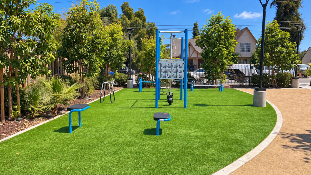 Outside fitness area